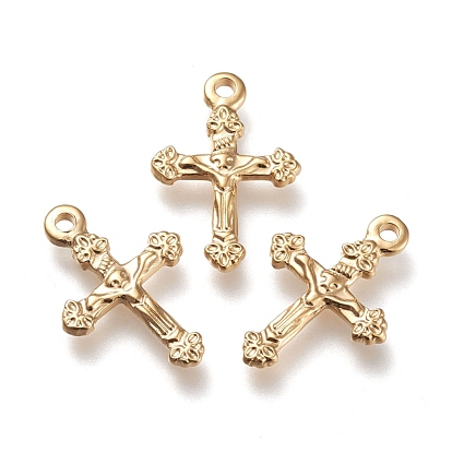 Easter 304 Stainless Steel Pendants, Laser Cut, Crucifix Cross