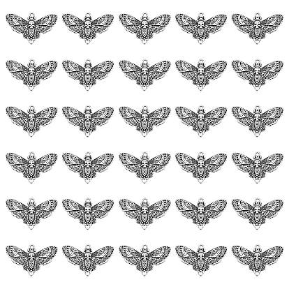 30 подвеска из сплава, череп и мотылек