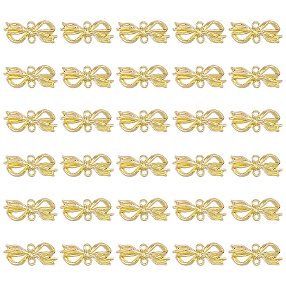 30Pcs Alloy Connector Charms, Bowknot Links, Rack Plating