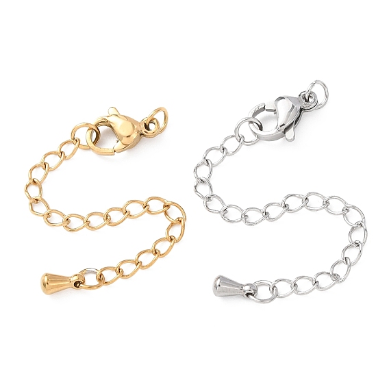 304 Удлинитель цепочки из нержавеющей стали с подвесками в форме капли