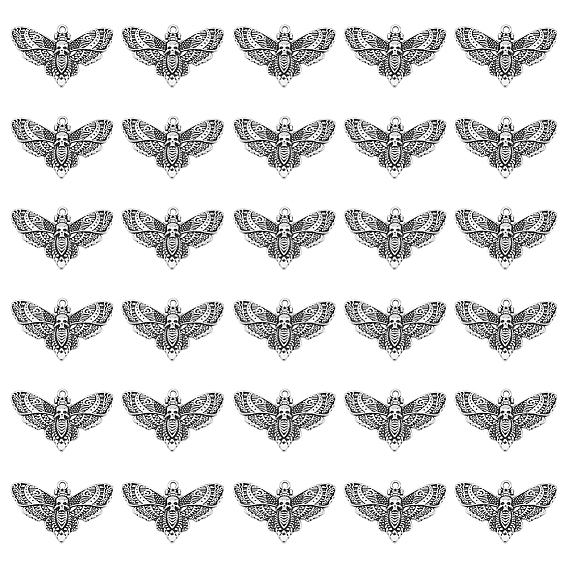 30 подвеска из сплава, череп и мотылек