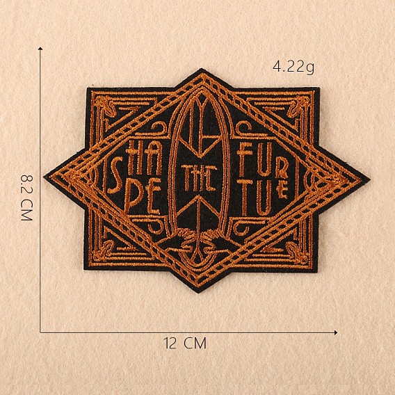 Computerized Embroidery Cloth Iron on/Sew on Patches, Costume Accessories, Appliques, Rectangle/Rhombus with Shape the furture