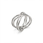 304 Stainless Steel Finger Rings, Criss Cross Rings