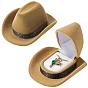 4unidades de cajas de terciopelo para sombreros de vaquero, suministros de paquete de joyería
