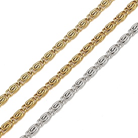 304 Stainless Steel Lumachina Chains, Unwelded, with Spool