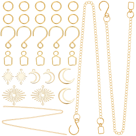 DIY Sun Catcher Kits, include  Clips Pins, Jump Rings, Stainless Steel Hook, Twisted Chains, Links Connector