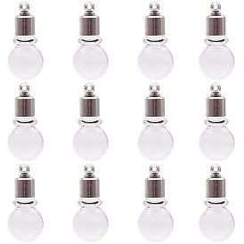 Круглые прозрачные стеклянные желая подвески, латунная фурнитура с платиновым покрытием