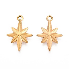 201 подвески из нержавеющей стали, звезда очарование, ионное покрытие (ip)