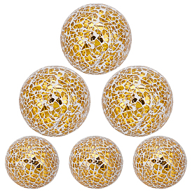 6 шт. 2 стили стеклянная мозаика пенопластовые шары рождественские украшения