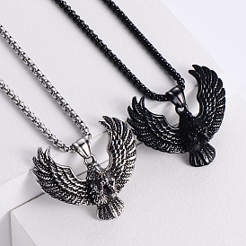 Крылья орла 304 ожерелье с подвеской из нержавеющей стали в стиле панк-хип-хоп