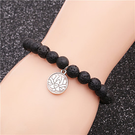 Volcanic Stone Handmade Bracelet Set with Snowflake Beads for Men and Women - DIY Jewelry
