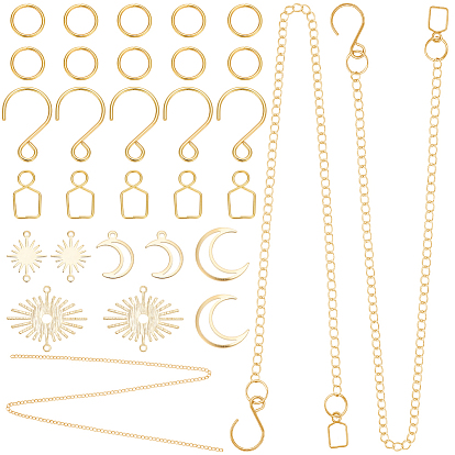 DIY Sun Catcher Kits, include  Clips Pins, Jump Rings, Stainless Steel Hook, Twisted Chains, Links Connector