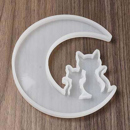 Moon with Cat/Deer/Unicorn DIY Silicone Molds, Resin Casting Molds, for UV Resin, Epoxy Resin Craft Making