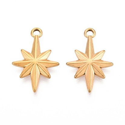 201 подвески из нержавеющей стали, звезда очарование, ионное покрытие (ip)