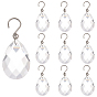 10Pcs Glass Pendant Decorations, for Wedding Party Decor, Teardrop