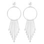 Женские серьги-подвески из стерлингового серебра, кольцо с кисточкой