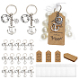 72шт. литые брелоки, якорь, с железными кольцами и подарочными пакетами из бумажных карточек и органзы