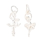 925 стерлингов серебряные подвески, подвески в виде балерины с кольцами для прыжков и 925 штампом