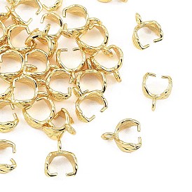 SHEGRACE Brass Ice Pick Pinch Bails, Leaf, Cadmium Free & Nickel Free & Lead Free