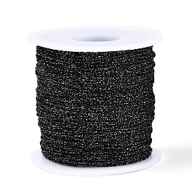 100м сегментные окрашенные круглые полиэстеровые металлизированные плетеные шнуры, с пластиком для животных, для изготовления ювелирных изделий