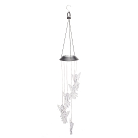 Carillon éolien ange à énergie solaire led, imperméable, avec les accessoires de résine et en fer, pour l'extérieur, jardin, Cour, décoration de fête