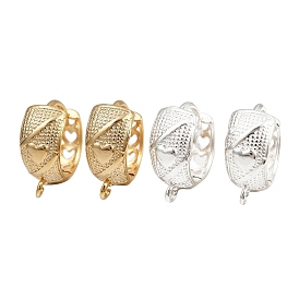 Латунная фурнитура для хооп серег, без кадмия и без свинца, сердце