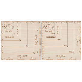 2шт. квадратный деревянный крючком и спицами калибр, деревянные линейки