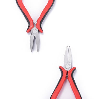 Carbon Steel Jewelry Pliers for Jewelry Making Supplies, Flat Nose Pliers, Polishing, 127mm