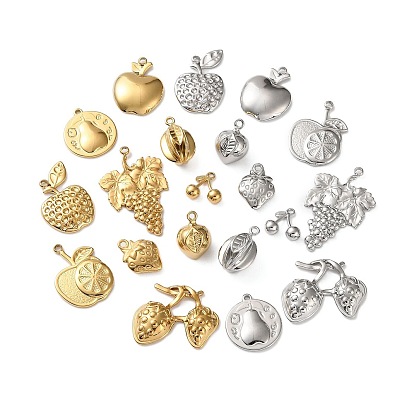 10 шт. 304 подвески из нержавеющей стали, фрукты