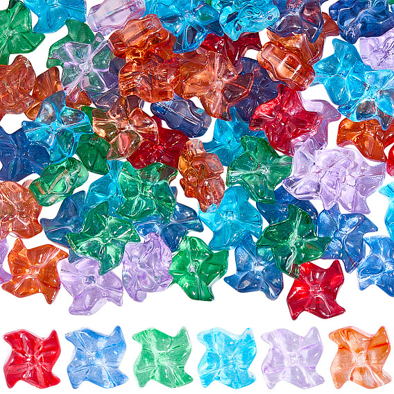 80шт стеклянные бусины, ветряная мельница