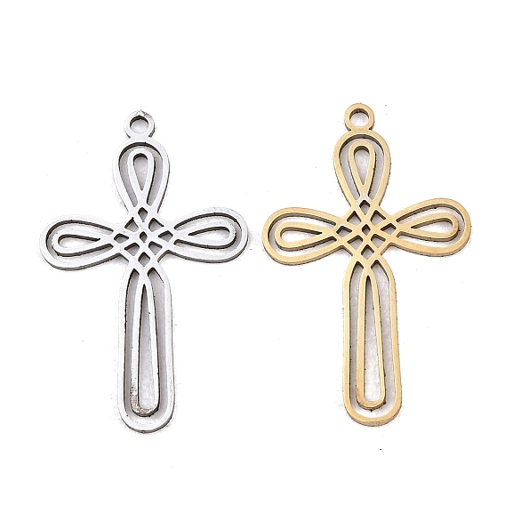 201 подвески из нержавеющей стали, амулеты в виде креста с узлом трикветра