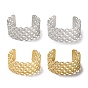 304 Stainless Steel Hollow Rhombus Wide Open Cuff Bangles for Women