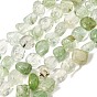 Perles en verre, pierre tombée, imitation quartz, 5~7x5~7mm, Trou: 1mm, environ 15.7 pouce