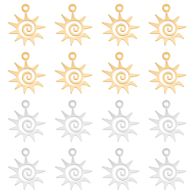 20 шт. 2 цвета 201 подвески из нержавеющей стали, подвески для лазерной резки, солнце