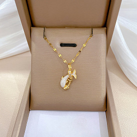 Gorgeous Dolphin Necklace - Elegant, Versatile, Lockbone Chain, Titanium Steel.