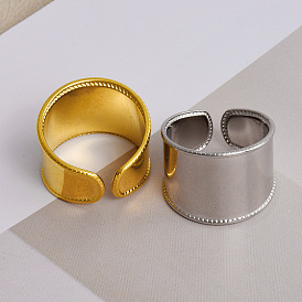 Стильный 304 широкий манжет из нержавеющей стали для женщин, простой и универсальный