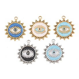 304 нержавеющей стальной эмали подвески, солнце с оберегом от сглаза, реальный 18 k позолоченный, ионное покрытие (ip), долговечный
