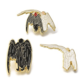 Angels & Demons Safety Enamel Pins, Golden Alloy Badge for Suit Shirt Collar, Men/Women