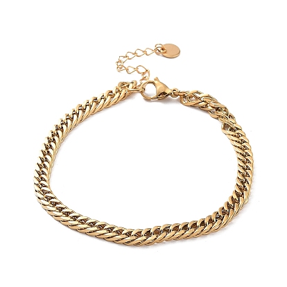 Ion Plating(IP) 304 Stainless Steel Cuban Link Chains Bracelets