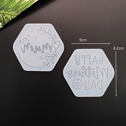 Шестигранные подвески своими руками в силиконовой форме, формы для литья смолы, для уф-смолы, изготовление изделий из эпоксидной смолы, белые