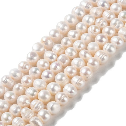 Natural Cultured Freshwater Pearl Beads Strands, Potato, Grade A+