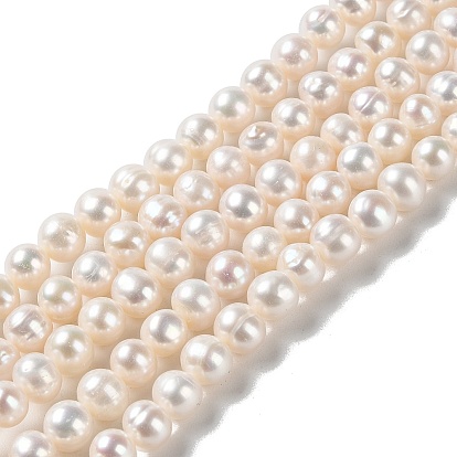 Natural Cultured Freshwater Pearl Beads Strands, Potato, Grade 3A++