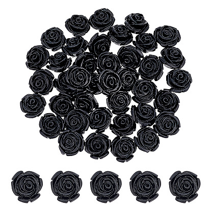 30шт. бусины из киновари, цветок