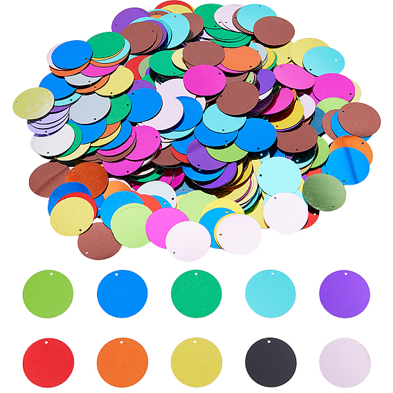 144g ПВХ пайетки подвески, плоско-круглые