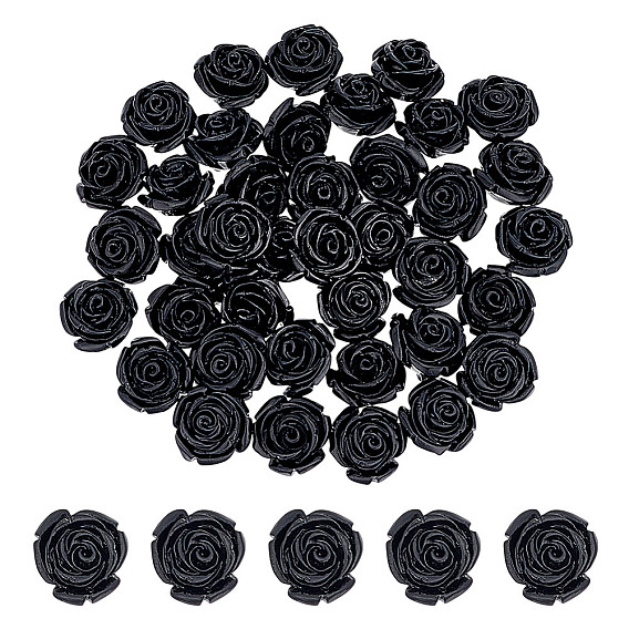 30шт. бусины из киновари, цветок