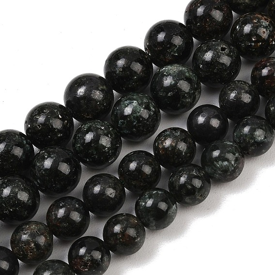 Природные SERAPHINITE нитей бисера, круглые