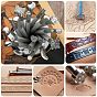 Leather Carving Printing Tool Sets, for DIY Belt, Wooden Handicraft Printing