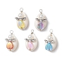 Подвески из натуральной каури, Подвески в виде ангела из пластика ABS с имитацией жемчуга, круглой формы и прозрачного акрила с крыльями из сплава и медной проволокой в оболочке, старинное серебро и платина