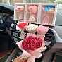 Car Aromatherapy Ornament Handmade DIY Mini Rose Clip Immortal Bouquet Car Air Vent Decoration