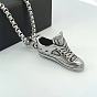 Ожерелья из нержавеющей стали с подвеской в виде спортивного кроссовка для женщин и мужчин